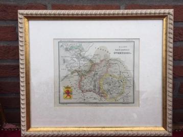 cartografie: antieke kaart van Overijssel, 1841