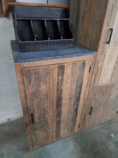 Koelkast element Be Uniq stoer landelijk hout, Huis en Inrichting, Keuken | Keukenelementen, Nieuw, 100 tot 150 cm, 50 tot 100 cm