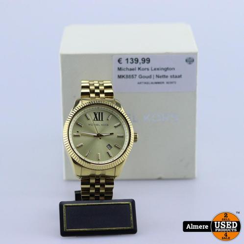 Michael Kors Lexington MK8857 Goud | Nette staat, Sieraden, Tassen en Uiterlijk, Horloges | Dames, Zo goed als nieuw