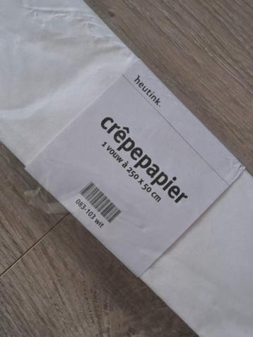 Crêpepapier van heutink in de kleur wit 250×50cm