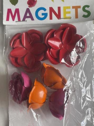 Romantische magneten Rode / rose / oranje roosjes. NIEUW