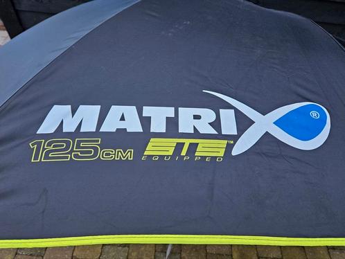 Matrix Space Brolly 125cm + paraplu steun als nieuw !!, Watersport en Boten, Hengelsport | Witvissen, Zo goed als nieuw, Ophalen
