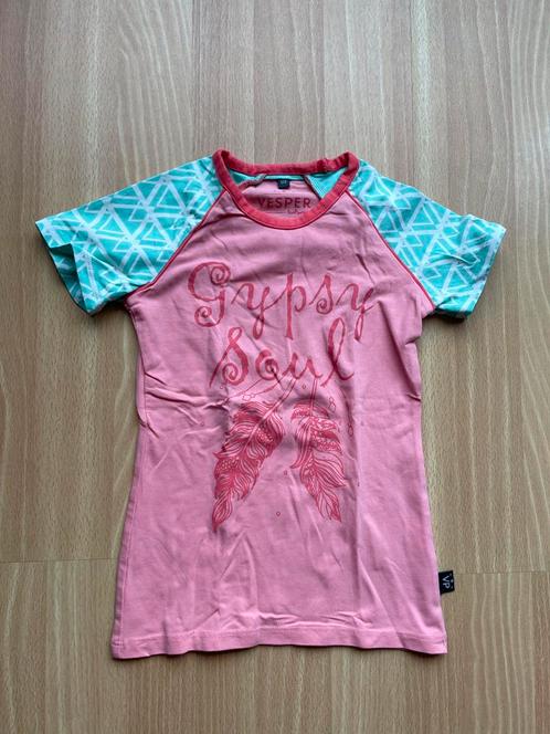 Vesper shirt meisje maat 122 Zgan roze mintgroen, Kinderen en Baby's, Kinderkleding | Maat 122, Zo goed als nieuw, Meisje, Shirt of Longsleeve