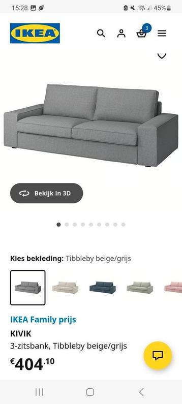 Grijze bank met voetenbank - afbeelding 4 Grijze bank met voetenbank - afbeelding 4