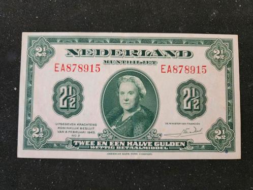 2 1/2 Gulden 1943 PR, Postzegels en Munten, Bankbiljetten | Nederland, Verzenden