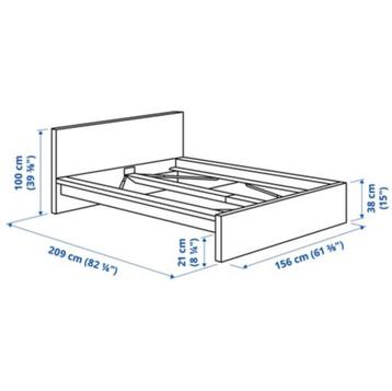 Ikea Malm Bed Zwartbruin 140x200cm + 2x Lattenbodem Lonset - afbeelding 3 Ikea Malm Bed Zwartbruin 140x200cm + 2x Lattenbodem Lonset - afbeelding 3
