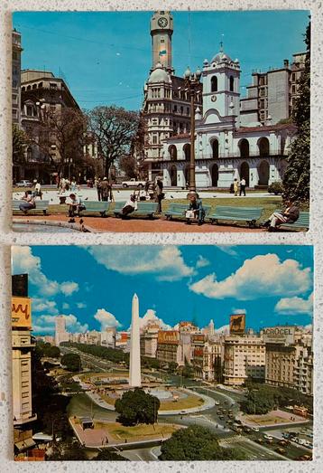 Ansichtkaarten Buenos Aires, jaren 70, ongelopen