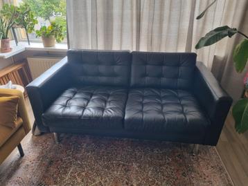 Ikea Landskrona zwart leren bank 2 zits - afbeelding 1 Ikea Landskrona zwart leren bank 2 zits - afbeelding 1