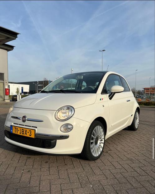 Fiat 500 1.2 AUTOMAAT panoramadak 51KW Wit nieuwe APK!, Auto's, Fiat, Particulier, Benzine, A, Hatchback, Automaat, Origineel Nederlands