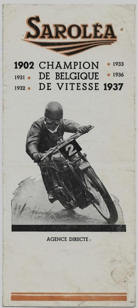 Sarolea 1937 modellen folder motor moto (3611z), Motoren, Handleidingen en Instructieboekjes, Overige merken, Verzenden