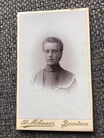 CDV, Jonge vrouw, Anne Molenaar, Bolsward, Carte de Visite