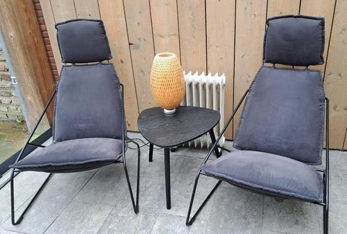 2 Design loungestoelen van Carl Ojerstam Villstad, Huis en Inrichting, Fauteuils, Zo goed als nieuw, Overige materialen, 50 tot 75 cm