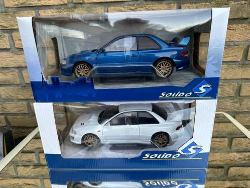 SUBARU IMPREZA 22B SONIC BLAUW OF WIT 1998 Solido 1:18 NIEUW, Hobby en Vrije tijd, Modelauto's | 1:18, Nieuw, Auto, Solido, Ophalen of Verzenden