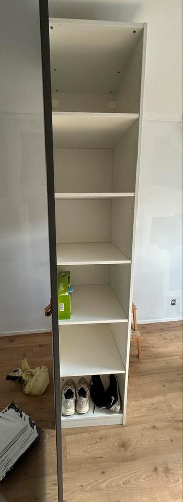 Ikea Pax kledingkast Wit met Grijs 50x58x236cm - afbeelding 2 Ikea Pax kledingkast Wit met Grijs 50x58x236cm - afbeelding 2