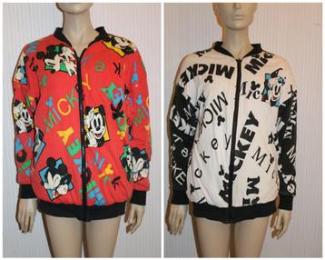 Mickey Mouse Disney fashion vintage reversible jas maat M L