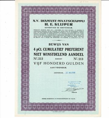 24 x Diamant Maatschappij Slijper - Amsterdam 1949 - ƒ 500