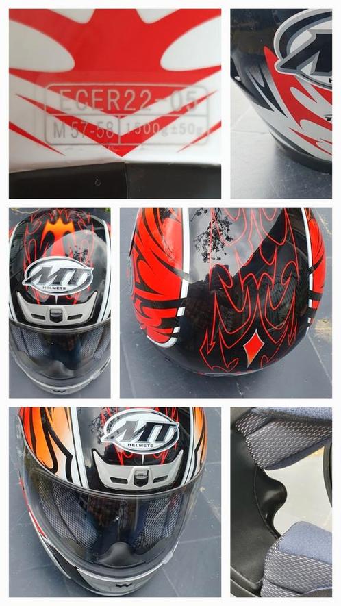 MT Motorhelm smal 57 58, Motoren, Kleding | Motorhelmen, Overige merken, Ophalen of Verzenden