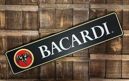 Bacardi logo zwart reclamebord van dibond wandbord, Verzamelen, Merken en Reclamevoorwerpen, Nieuw, Reclamebord, Ophalen of Verzenden