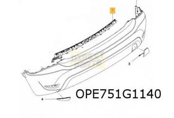 Opel Crossland X (6/17-1/21) achterbumper (Zwart) (Bij dode 