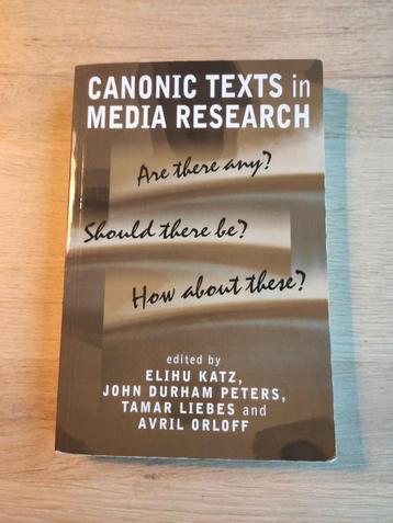 Canonic texts in media research 