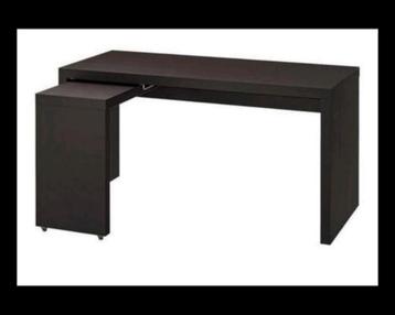 Bureau malm ikea met uitschuifbaar deel - afbeelding 1 Bureau malm ikea met uitschuifbaar deel - afbeelding 1