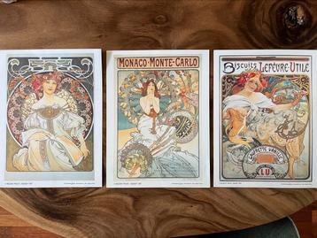 Mucha - set van 3 posters 