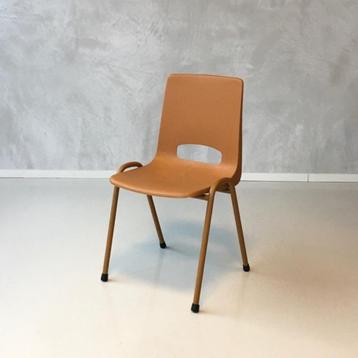 Retro kantinestoelen 10x nieuw cognac ton sur ton prijs p/st