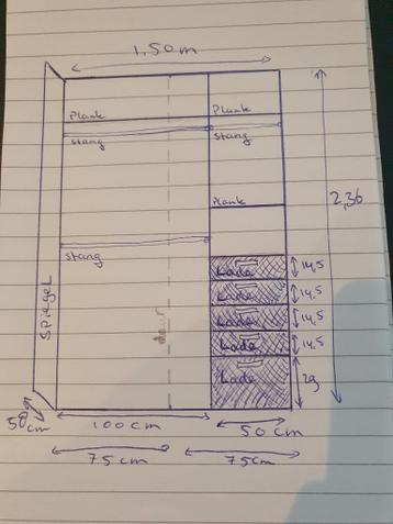 Kledingkast eiken schuifdeuren met spiegel - afbeelding 3 Kledingkast eiken schuifdeuren met spiegel - afbeelding 3