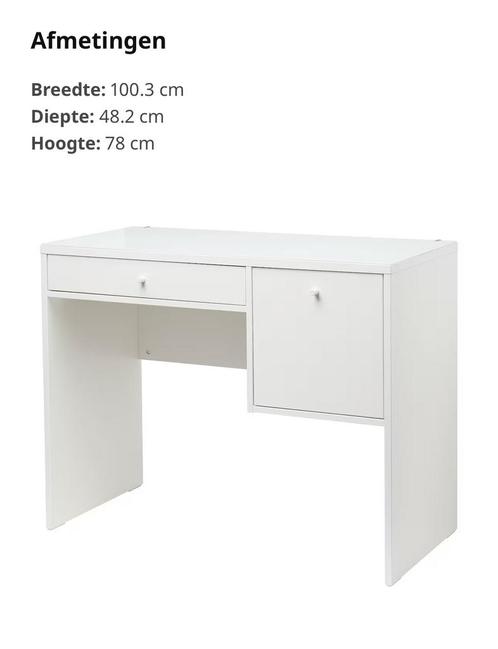 Bureau Kaptafel Toilettafel Ikea SYVDE, Huis en Inrichting, Tafels | Kaptafels, Zo goed als nieuw, Minder dan 100 cm, 50 tot 100 cm