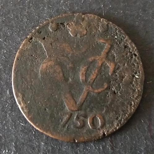 VOC duit Holland 1750 (lot 2), Postzegels en Munten, Munten | Nederland, Losse munt, Overige waardes, Vóór koninkrijk, Ophalen of Verzenden