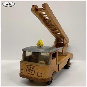 Oude houten Ladderwagen Brandweerwagen FWF Fröbel Werdau DDR