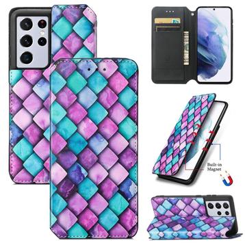 Luxe PU Lederen Wallet Case voor Galaxy S21 Ultra _ Kleur #6