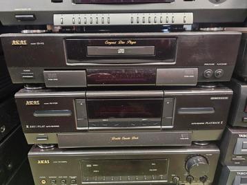 Akai stereoset reciever dubb cassettedeck cd speler
