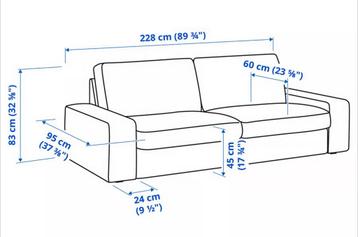 IKEA Kivik 3-zitsbank - Zo goed als nieuw! - afbeelding 3 IKEA Kivik 3-zitsbank - Zo goed als nieuw! - afbeelding 3