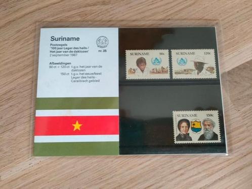 Postzegelmapje Suriname nr 35, Postzegels en Munten, Postzegels | Suriname, Postfris, Ophalen of Verzenden