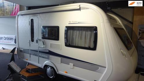 HOBBY de LUXE 400 SF 2012 VASTBED TREINZIT MOVER TOP, Caravans en Kamperen, Caravans, Bedrijf, tot en met 4, 750 - 1000 kg, Hobby