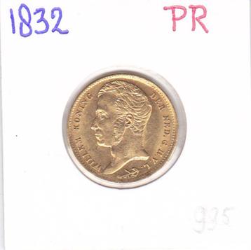 Prachtig gouden tientje 1832 Willem 1 voor 995 euro