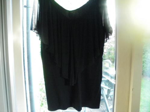 Mouwloze zwarte blouse, nieuwstaat, geschikt voor maat 42/44, Kleding | Dames, Blouses en Tunieken, Zo goed als nieuw, Maat 42/44 (L)
