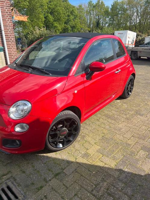 Fiat 500 Twinair Turbo 80pk 2014 Rood cabrio, Auto's, Fiat, Particulier, Airbags, Airconditioning, Alarm, Centrale vergrendeling