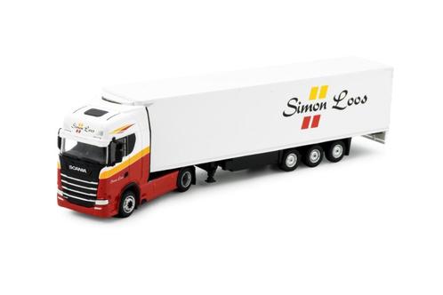 Tekno Scania trekker met oplegger Simon Loos, Hobby en Vrije tijd, Modelauto's | 1:87, Nieuw, Bus of Vrachtwagen, Overige merken