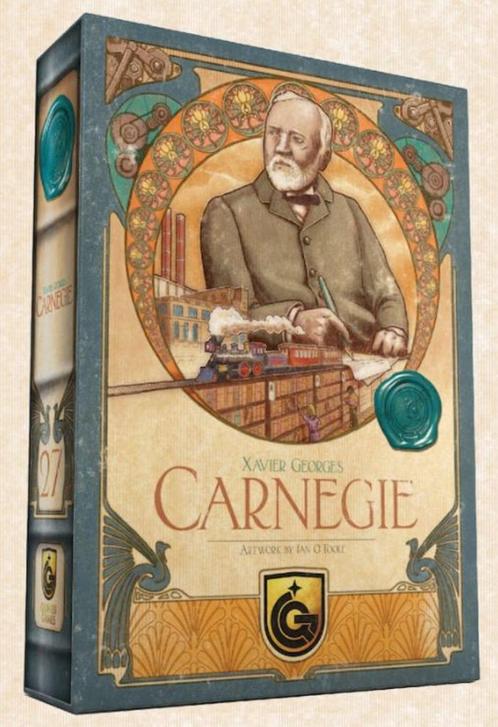 Carnegie Deluxe Edition (Nederlandse versie) + Metal Cubes, Hobby en Vrije tijd, Gezelschapsspellen | Bordspellen, Nieuw, Een of twee spelers