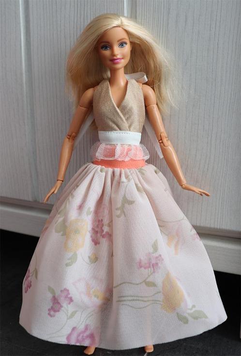 Barbie kleding nieuw - Outfit Lange rok met top beige bruin, Kinderen en Baby's, Speelgoed | Poppen, Nieuw, Barbie, Ophalen of Verzenden