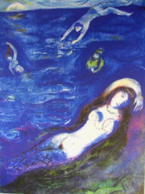 Marc Chagall Kleur Lithografie" Arabian Nights"Afb 5 Gen Gel, Antiek en Kunst, Kunst | Litho's en Zeefdrukken, Ophalen of Verzenden