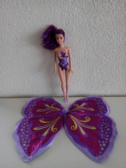 Barbie Fairy-Tastic Princess (paarse uitvoering), Kinderen en Baby's, Speelgoed | Poppen, Gebruikt, Barbie, Ophalen of Verzenden