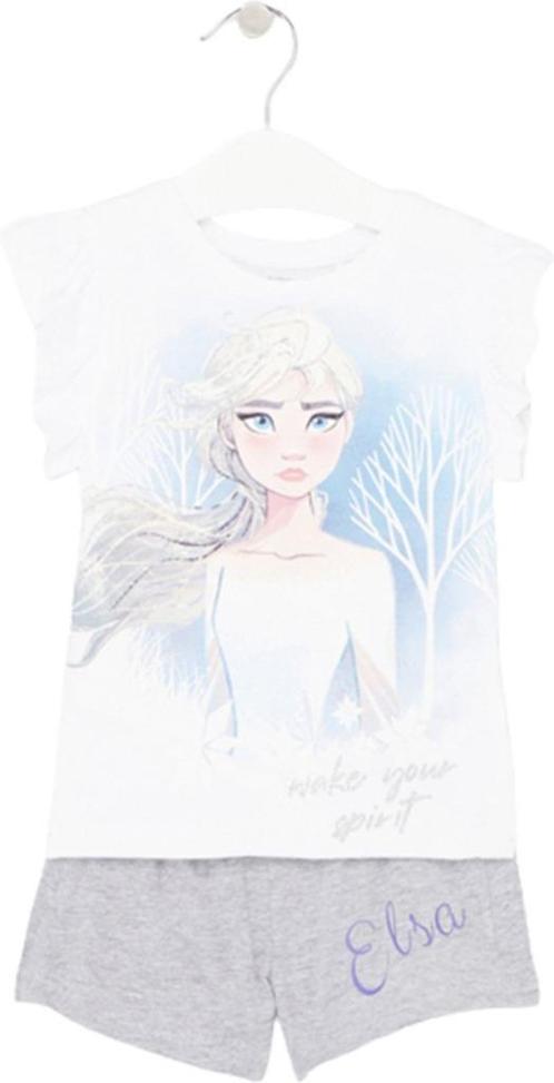 Frozen Elsa Pyjama/shortama Grijs Maat 122, Kinderen en Baby's, Kinderkleding | Maat 122, Nieuw, Meisje, Nacht- of Onderkleding