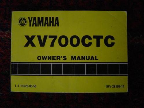 Yamaha XV700CTC 1986 owner's manual XV 700 CTC, Motoren, Handleidingen en Instructieboekjes, Yamaha, Ophalen of Verzenden
