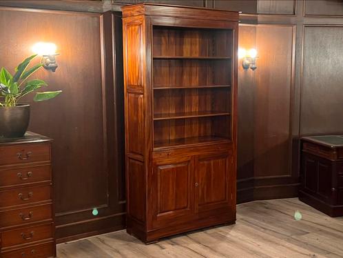 Klassieke Engelse boekenkast (half open), Huis en Inrichting, Kasten | Boekenkasten, Zo goed als nieuw, 100 tot 150 cm, 200 cm of meer