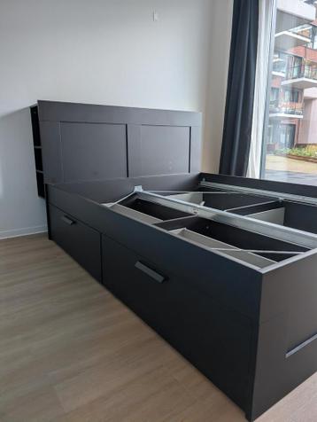 Ikea Brimnes Bed 160x200 - Zo goed als nieuw - afbeelding 2 Ikea Brimnes Bed 160x200 - Zo goed als nieuw - afbeelding 2