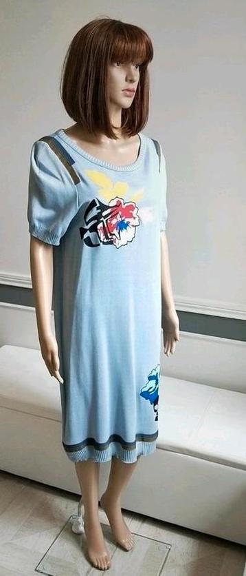 Tricot Chic jurk lichtblauw met bloemen maat 46
