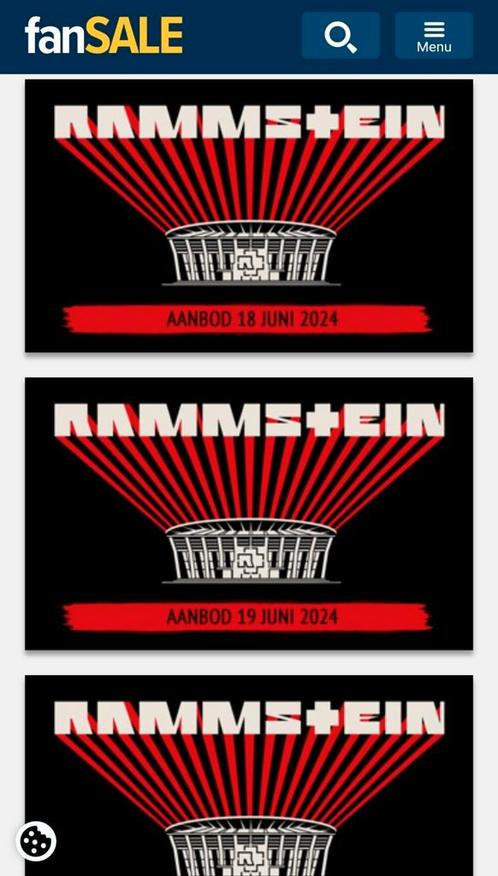 Tickets Rammstein, Tickets en Kaartjes, Concerten | Rock en Metal, Drie personen of meer, Hard Rock of Metal